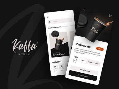 Coffee shop app adobexd app branding brown cart coffee coffee cup commerce cup design logos order ui uidesign