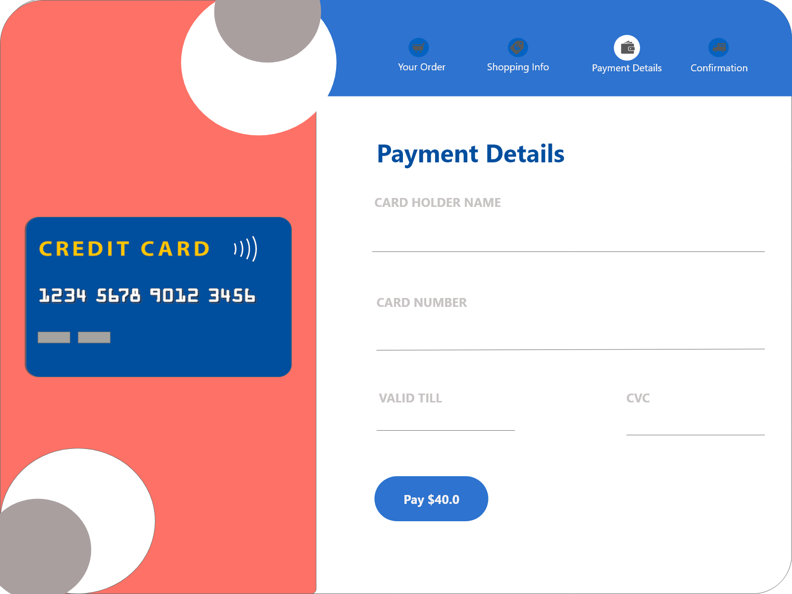 #Daily UI 2/100- Credit card details by Lydia Jennifer on Dribbble