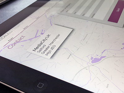 Contact page map app contact location map purple ui ux web