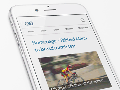 Tab menu to breadcrumb app clean ia ios menu mobile navigation news ui user experience user interface ux