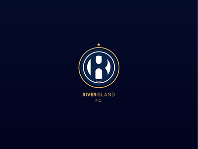 River island FC brand branding clean design graphic design icon illustration illustrator logo minimal typography