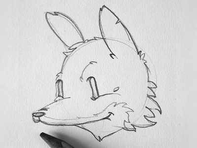 The quick brown fox sketch