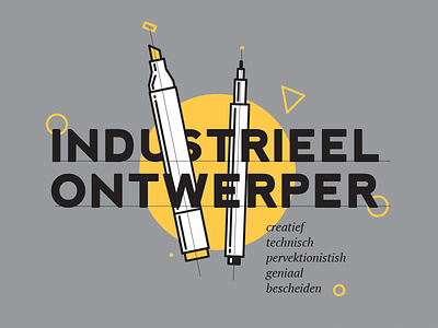 industrieel ontwerper visual graphic design illustration industrial design logo onefold typography