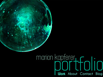 Website Header webdesign sphere portfolio
