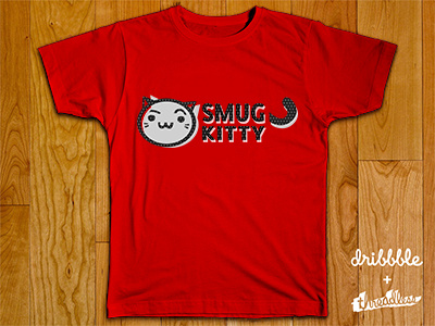 Smug Kitty logo threadless company cat kitty vector