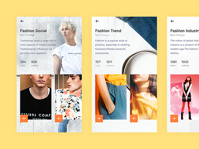 Fashion shopping ui