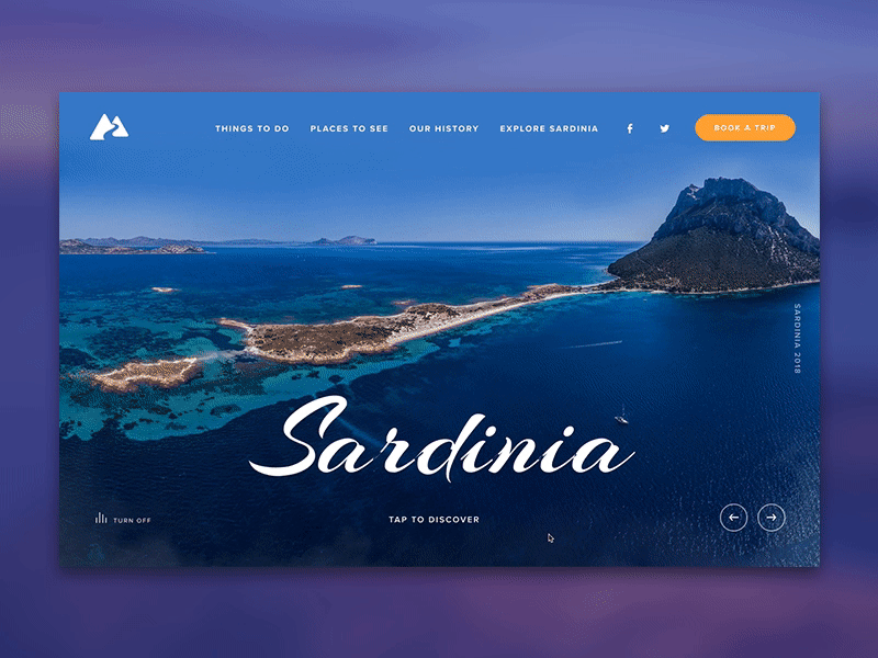 Visiting Sardinia concept design invision invisionstudio motion sardinia studio swipe swiping tourism ux