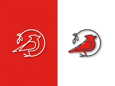 Cardinal Shot bird branding design graphic icon illustration logo red vector