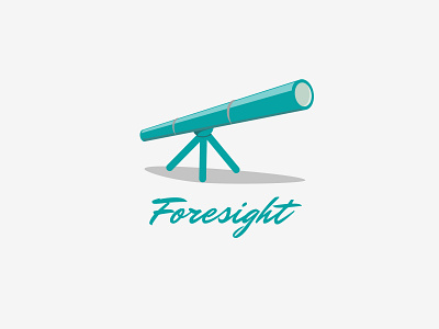 Telescope branding design graphic icon illustration logo typography vector