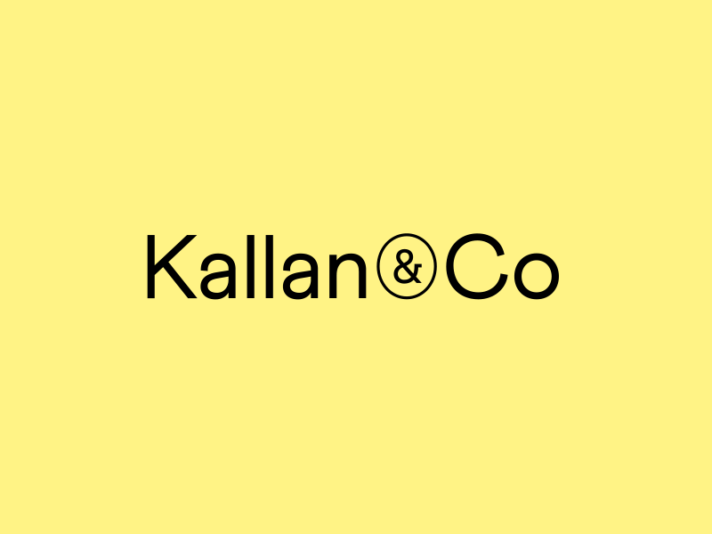New identity of Kallan & Co animation branding identity logo typography
