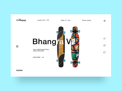 Longboard Promo-page Concept creativity design landing page main page minimal ui web webdesign