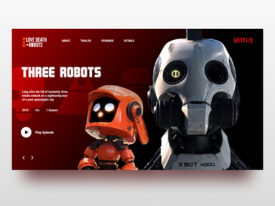 Love, Death & Robots Web-design concept concept design main page minimal ui webdesign website