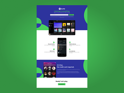 Spotify Landing Page Concept | Daily Design Challenge