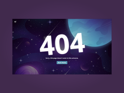 404 Error Page | Daily Design Challenge 404 dailyui error space ui website
