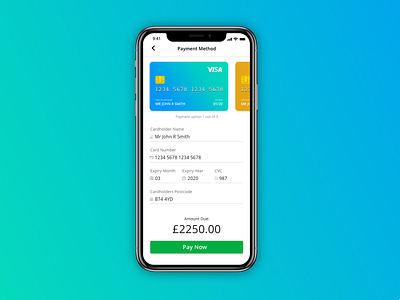 Daily UI Challenge 002 | Card Payment app dailyui payment ui