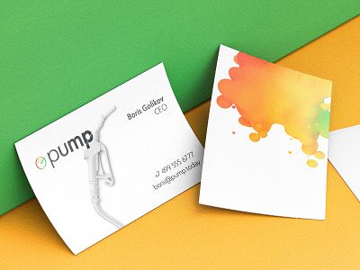 pump — business cards card clean fluid