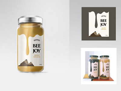 Honey Glass Jar Mockup brand design packaging design vector