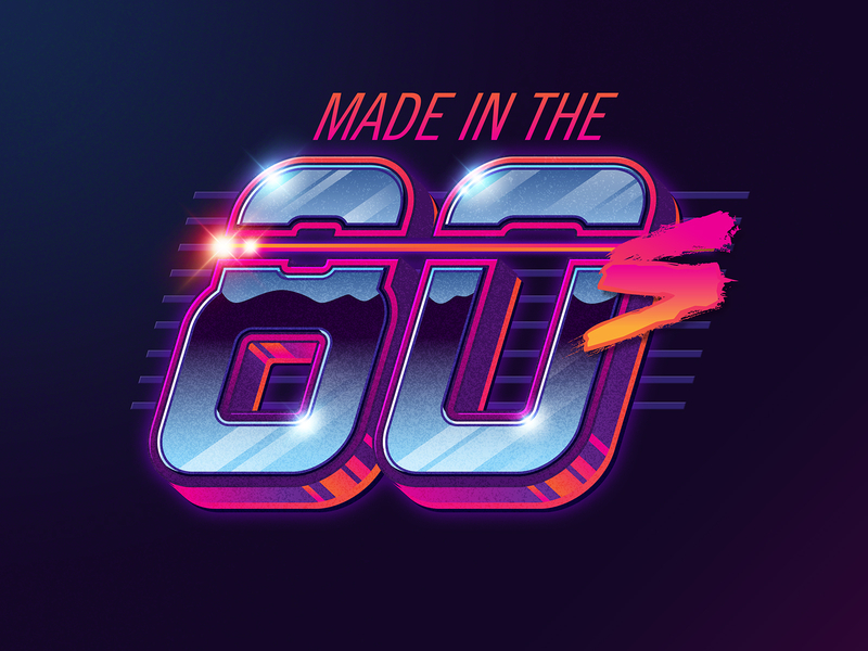 Made in the 80s 1980s art design illustration illustrator logo outrun photoshop retro retrowave signalnoise synthwave typography vaporwave