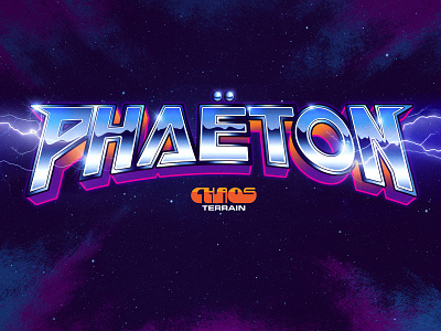 Phaëton logo 1980s art design illustration illustrator logo outrun photoshop retro retrowave signalnoise synthwave typography vaporwave