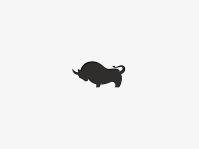 bull? branding bull color flat icon identity logo mark modern one simple
