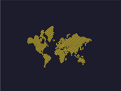 go around the world circle continent earth line line art logo map world yellow