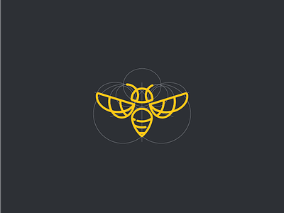 Bzz Bzz Bzz art bee branding bzz icon line logo mark simple symmetric wing