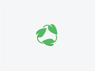 Recycle leaf brand green leaf leaves logo modern recycle simple