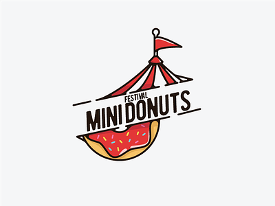 Donut + Circus branding circus donut festival fun logo tent