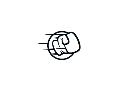 Punchy punch boxing fist line logo punch simple