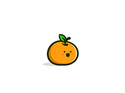 Oranje cute forsale fun logo mandarin orange