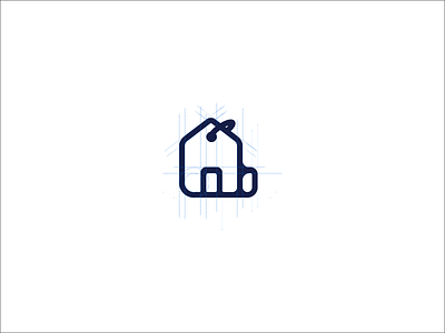 Sell that house branding grid logo home app house icon house logo line art logo