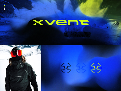 XVENT branding design extreme sports graphic design logo logotype snowboarding texture typography