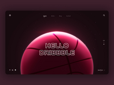 Hello, Dribbble! 3d dribbble firstshot hello dribbble logo ui ux web wed design