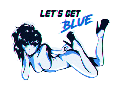 Let’s get blue 80s 80s style 80sanime anime animeart blue citypop erotic illustration manga newretro procreate retroanime vaporwave