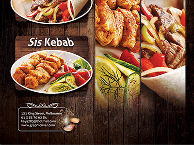 Food Flyer ad bar drink fajita fast food flyer kebab magazine ad modern poster restaurant steakhouse