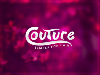 Couture is Ready decoration hair jewellery logo purple typhography typo