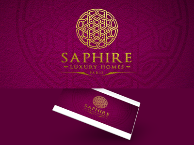 Luxury Logo business card logo luxury ornament purple real estate