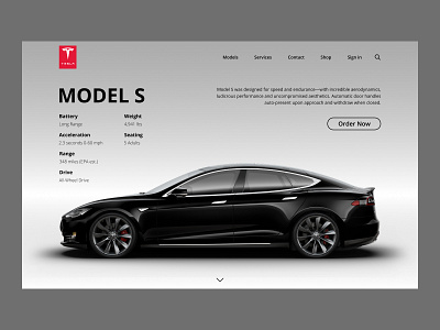 Tesla landing page concept. car design tesla ui uidesign uiux visual design web webdesign website white
