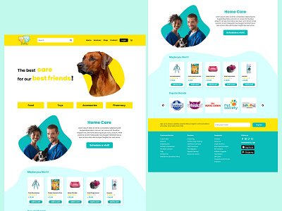 Home Page Petshop UI Design Concept figma homepage pet pets petshop uidesign uiux web webdesign