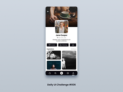 #DailyUI #006 - User Profile 006 app challenge daily design figma interface mobile profile ui uidesign uiux