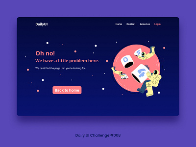 #DailyUI #008 - 404 Page 008 404 challenge dailyui design figma illustration ui uidesign uiux webdesign
