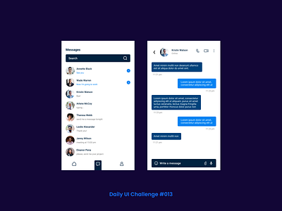 #DailyUI #013 - Direct Messaging
