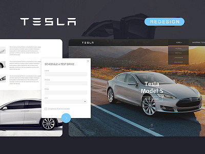 Tesla - Website Redesign Concept redesign ui ux web