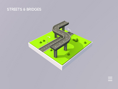 Streets Bridges 3D 3d art c4d model