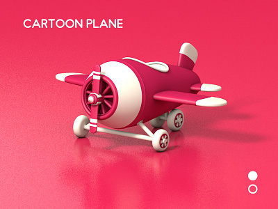 Cartoon Plane 3d art c4d model