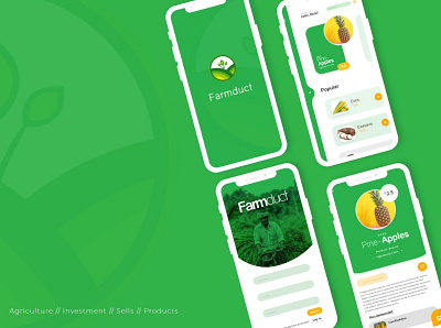 User interface of Agricultural firm branding design minimal ui ux