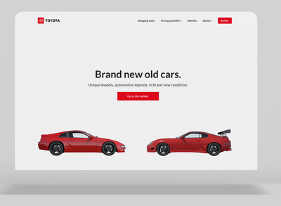 Daily design challange 06 - Toyota website 3d art animation app branding car design minimal toyota ui ux web website