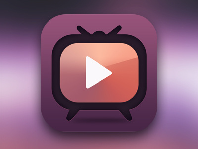 Videoplayer Icon app icon ios7 purple