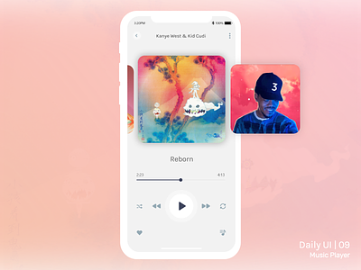 Daily UI Challenge #009 - Music Player 009 dailyui mobile music music app music player ux design