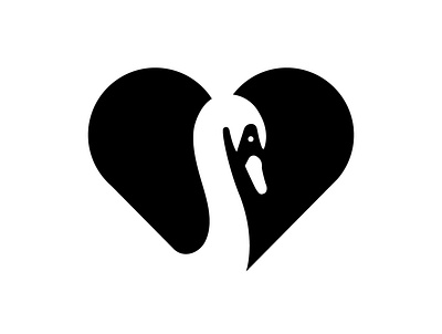 Flamingo + heart art brand design brand identity branding design flat geometric icon identity logo minimal vector